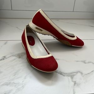 Cole Haan Air Bria Red Suede Flats